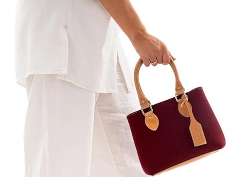 Lefrac Handcrafted Handbags Are on Sale-Emma Bordeaux Mini Handbag