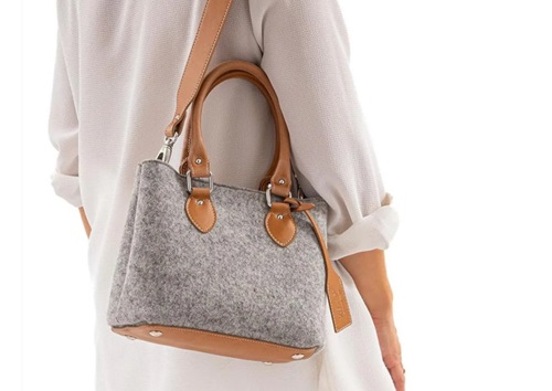 Lefrac Handcrafted Handbags Are on Sale-Emma Grey Mini Handbag