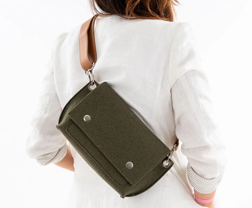 Lefrac Handcrafted Handbags Are on Sale-Gregor Moss Green Beltbag