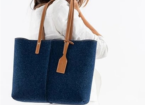 Lefrac Handcrafted Handbags Are on Sale-Tote Bag Medium Blue